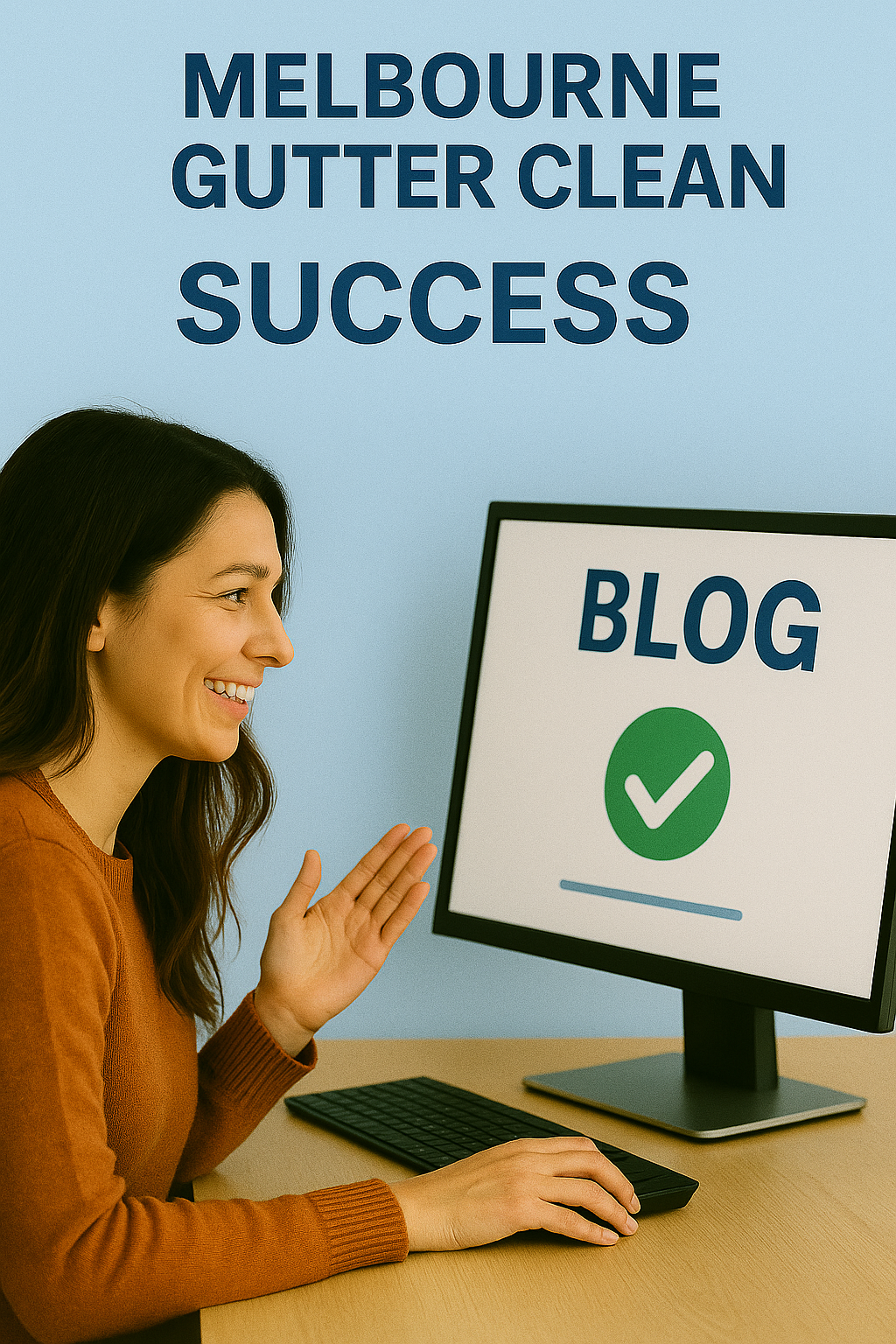 Gutter Clean Melbourne Blog Upload Confirmation – successful blog submission illustration