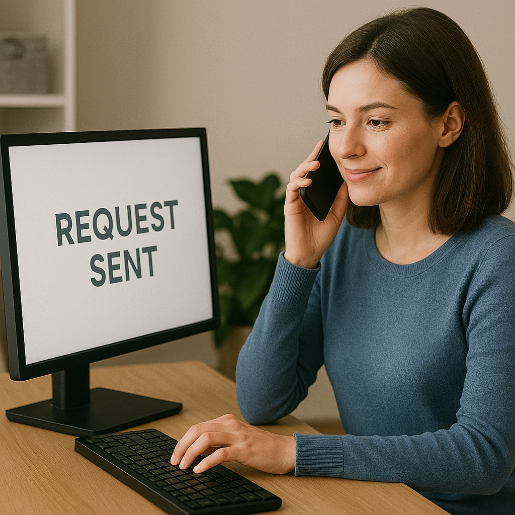 Gutter Clean Melbourne Customer Thank You Page – job request received and confirmation illustration